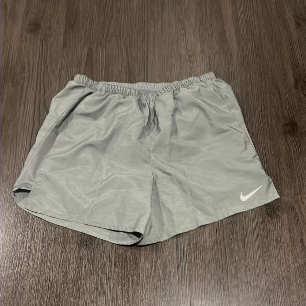 Nike Light Gray Lined Running Shorts - Men’s Medium